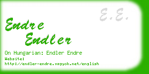 endre endler business card